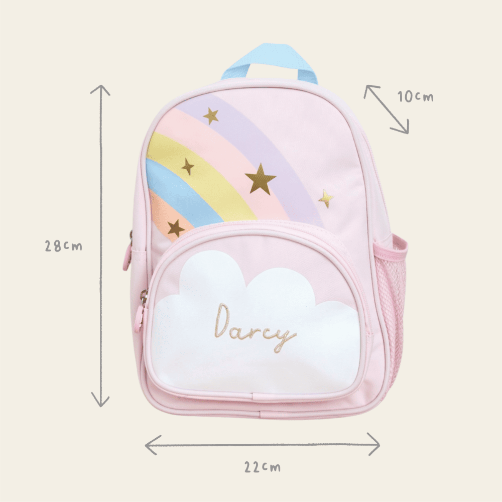 Personalised Rainbow Mini Character Backpack