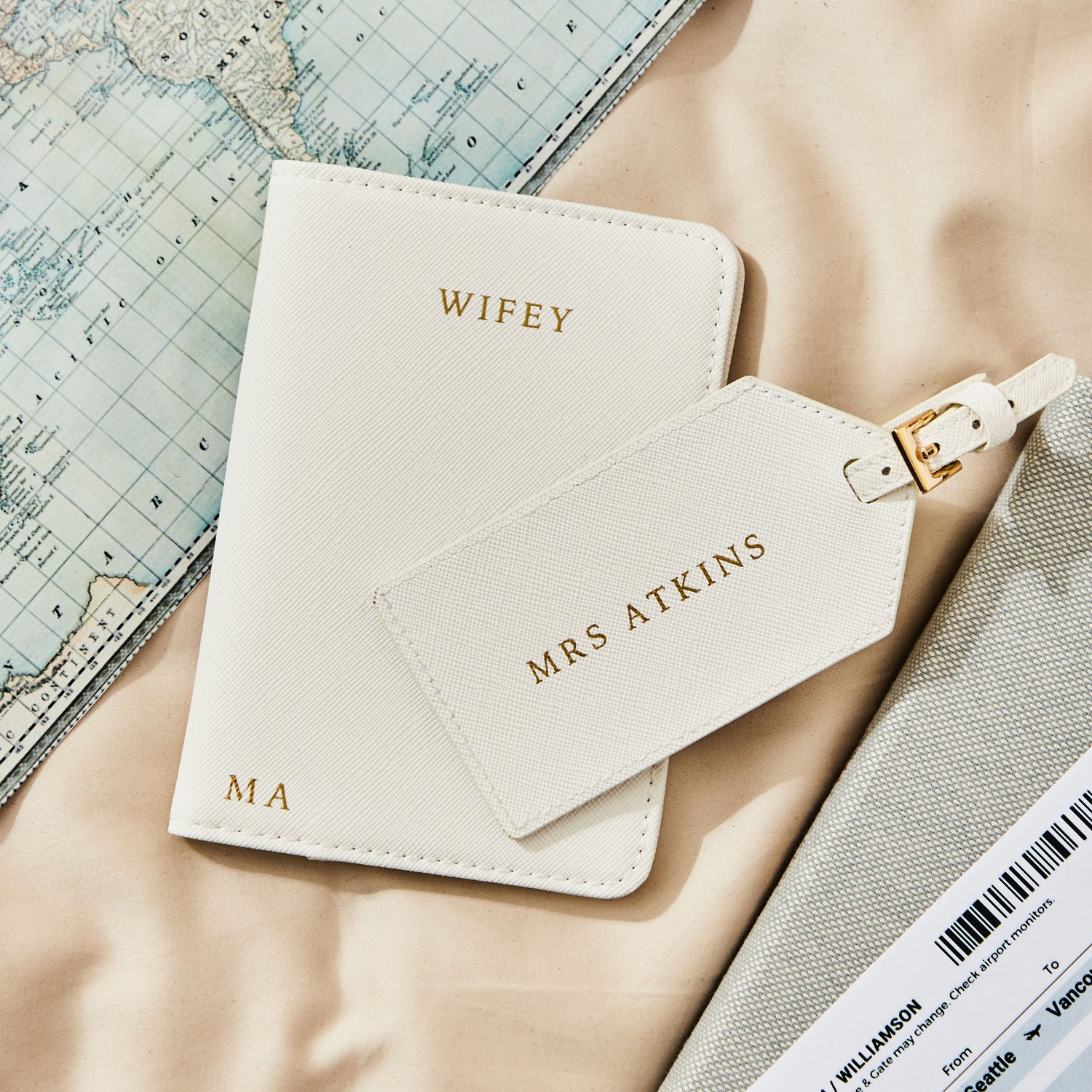 Personalised Wifey Travel Set by Made Yours