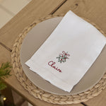 Personalised Christmas Cotton Hem Napkin