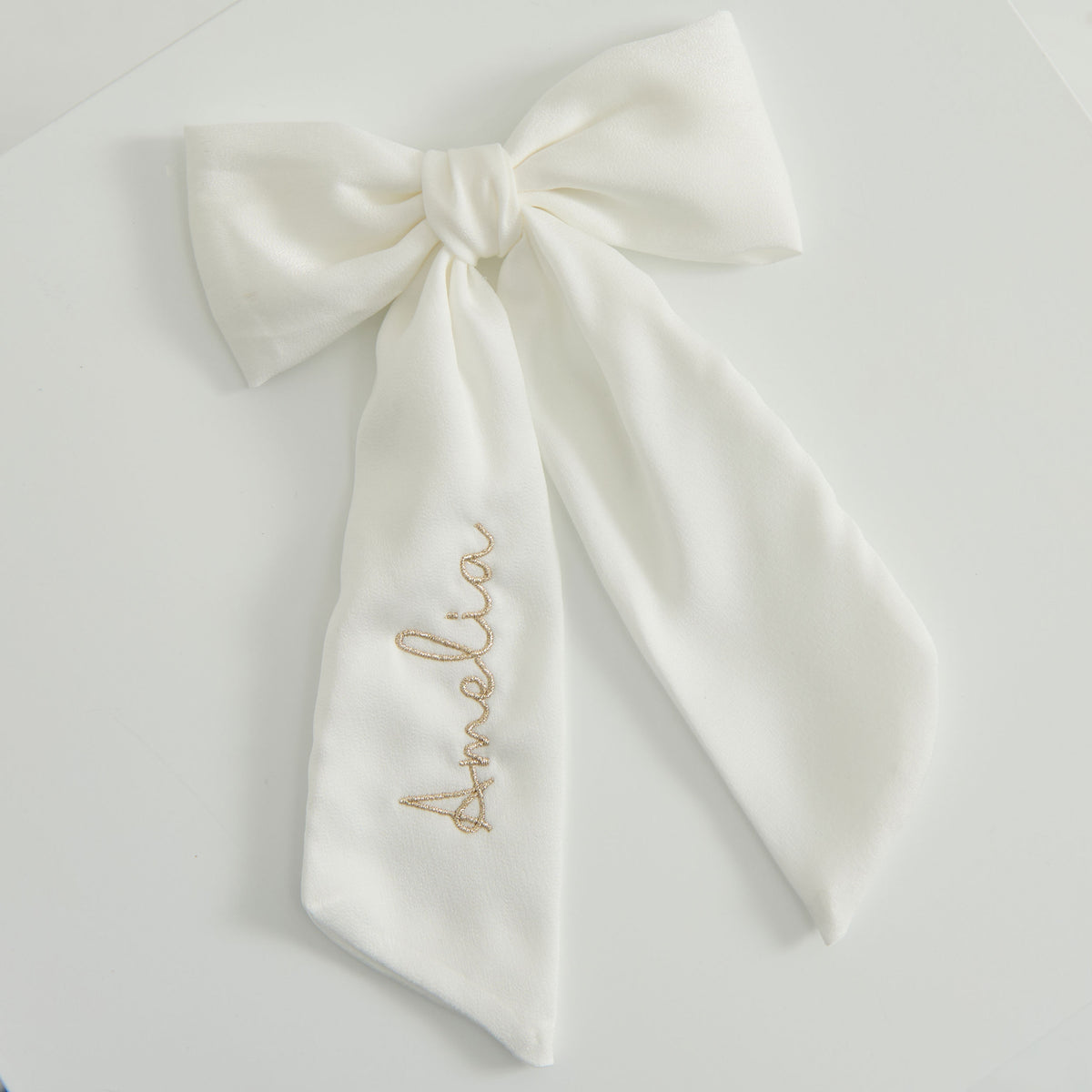 Personalised Ivory Hair Bow