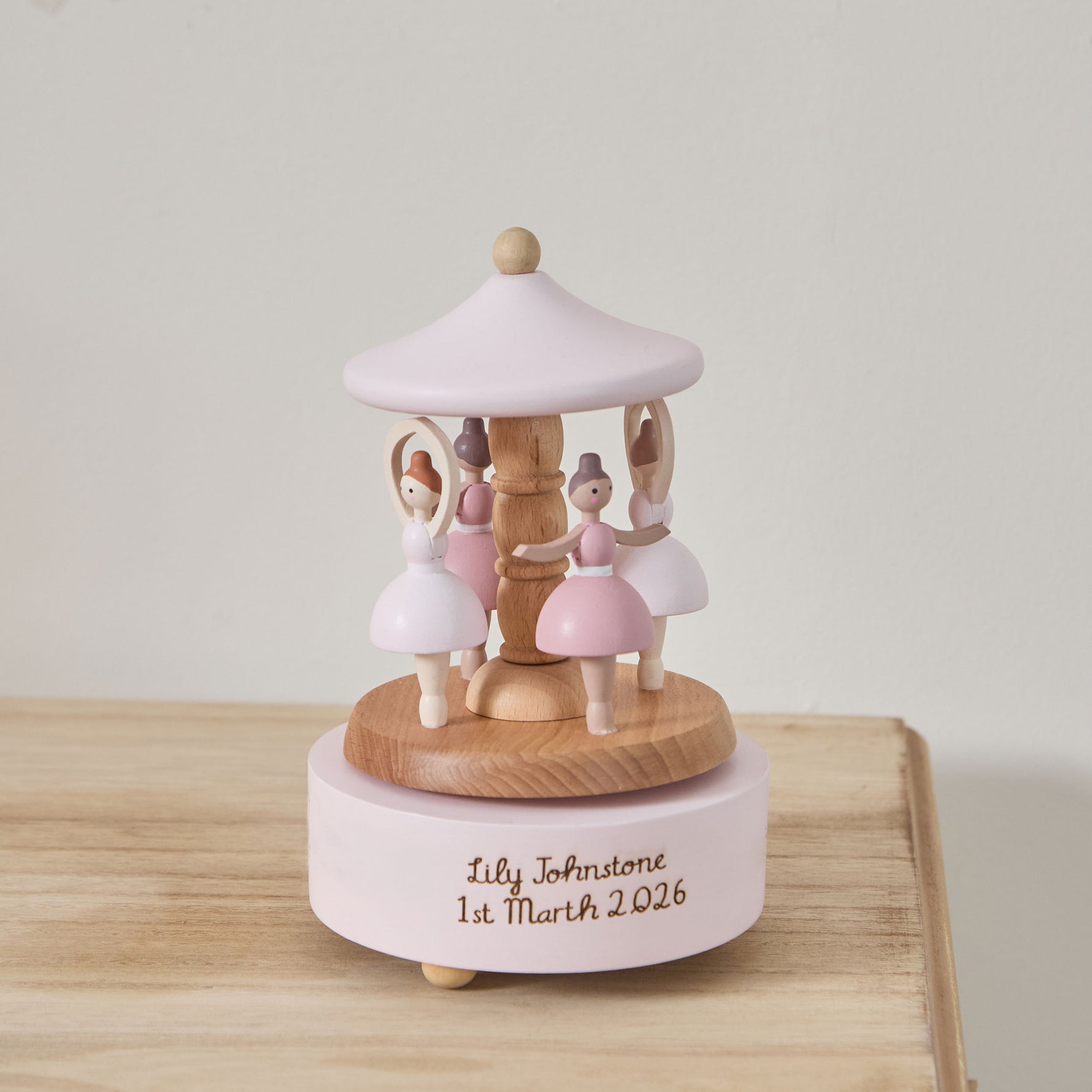 Personalised Ballerina Carousel Music Box