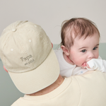 Personalised Family Vintage Cap in Natural 