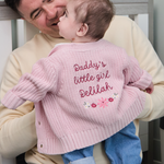 Personalised Daddy’s Little Girl Pink Cardigan