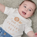 Personalised Our 1st Father's Day Lion Design Bodysuit