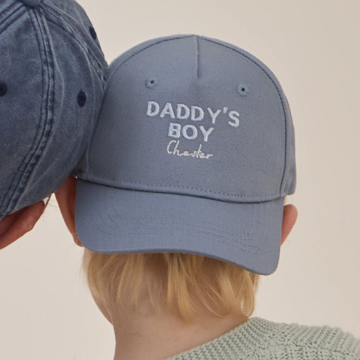Personalised Boys' Daddy's Boy Cap in Blue