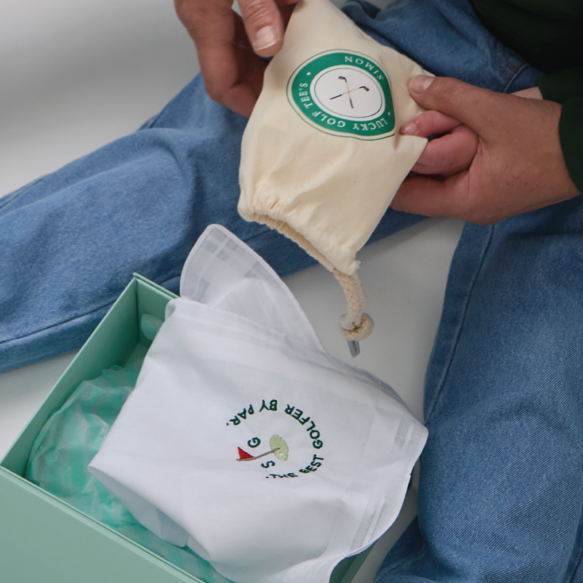 Personalised Lucky Golf Tees Bag