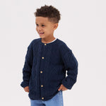 Personalised Organic Cotton Navy Cardigan