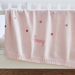 Personalized Pink Spot Bobble Blanket