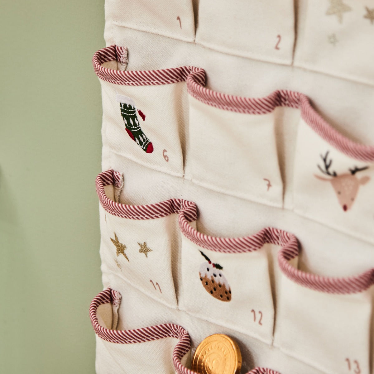 Personalised Woven Hanging Advent Calendar