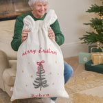 Personalised Cream Christmas Tree Sack