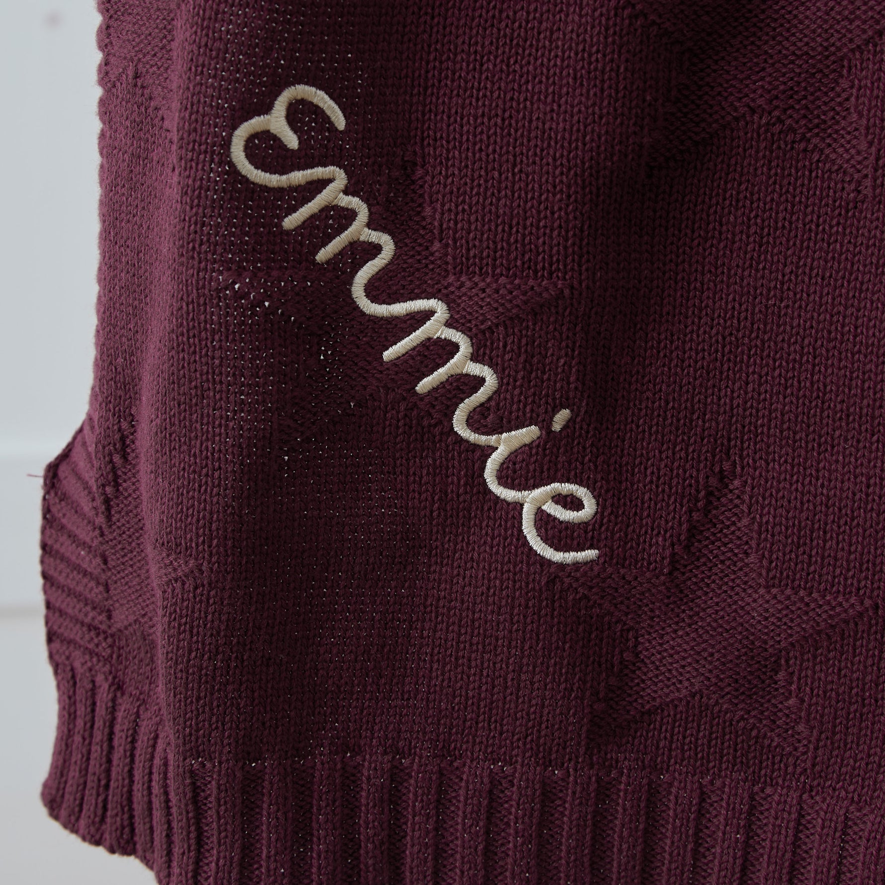 Personalised Mulberry Pie Jacquard Blanket