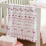 Personalised Pink Christmas Fleece Blanket