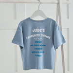 Personalised My Most Favourite Things Blue T-Shirt
