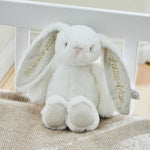 Personalised White Bunny Soft Toy - Embroidered