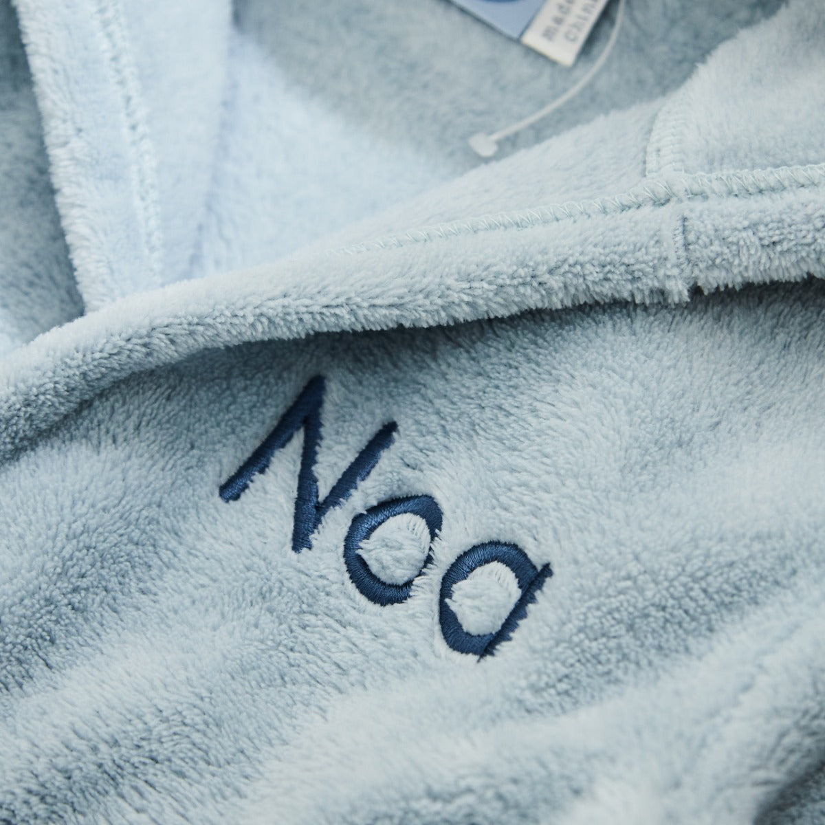 Personalized Blue Fleece Robe with Ears