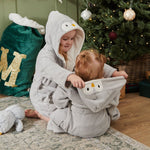 Sibling Grey Penguin Robes Gift Set