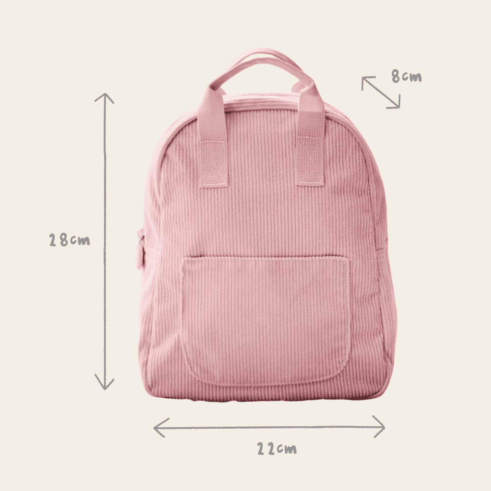 Personalised Mini Pink Cord Build-a-Backpack