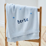 Personalized Blue Spot Bobble Blanket