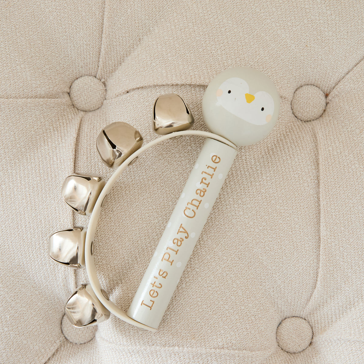 Personalised Wooden Penguin Handbell FSC® 