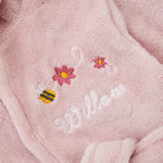 Personalized Bumblebee Design Pink Fleece Robe