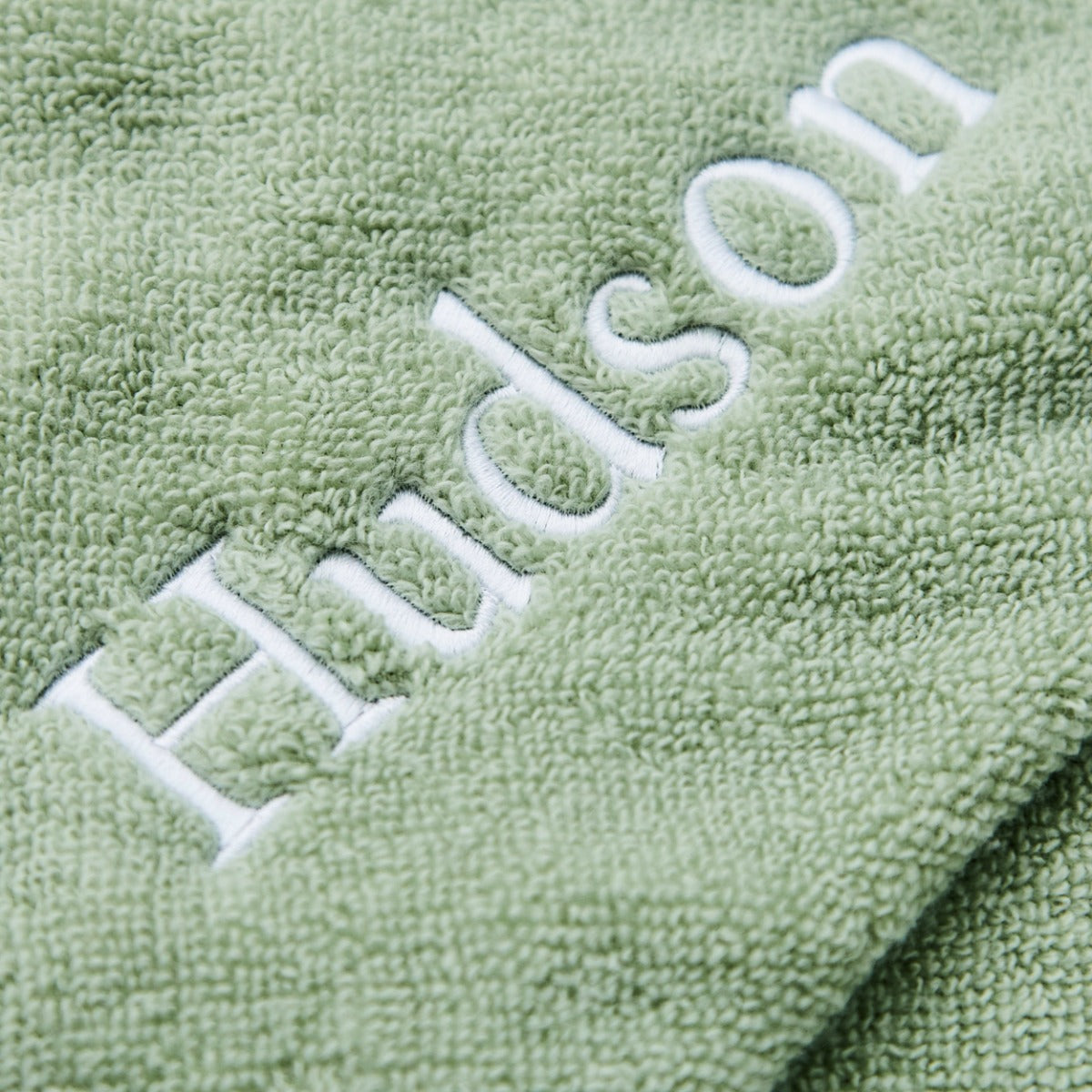 Personalized Sage Green Small Hooded Towel