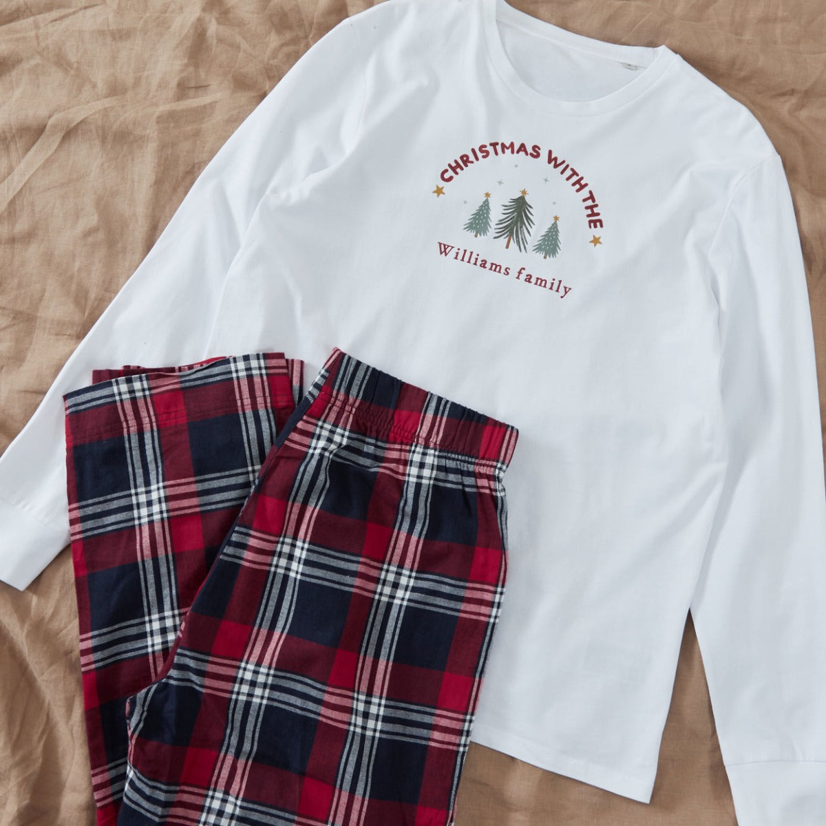 Personalised Mens Family Christmas Pyjama Set
