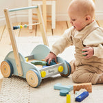 Personalised Blue Car Push-Along Activity Walker FSC®
