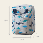 Personalised Grey Dinosaur Print Medium Backpack