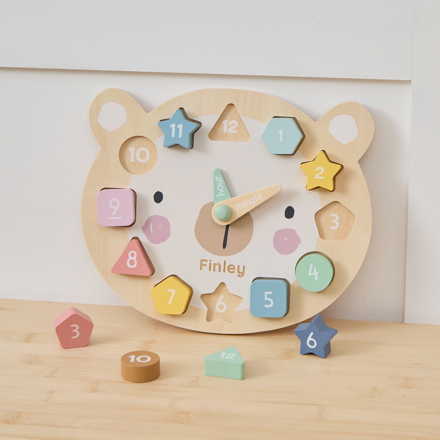 Personalised Wooden Bear Clock Puzzle FSC®