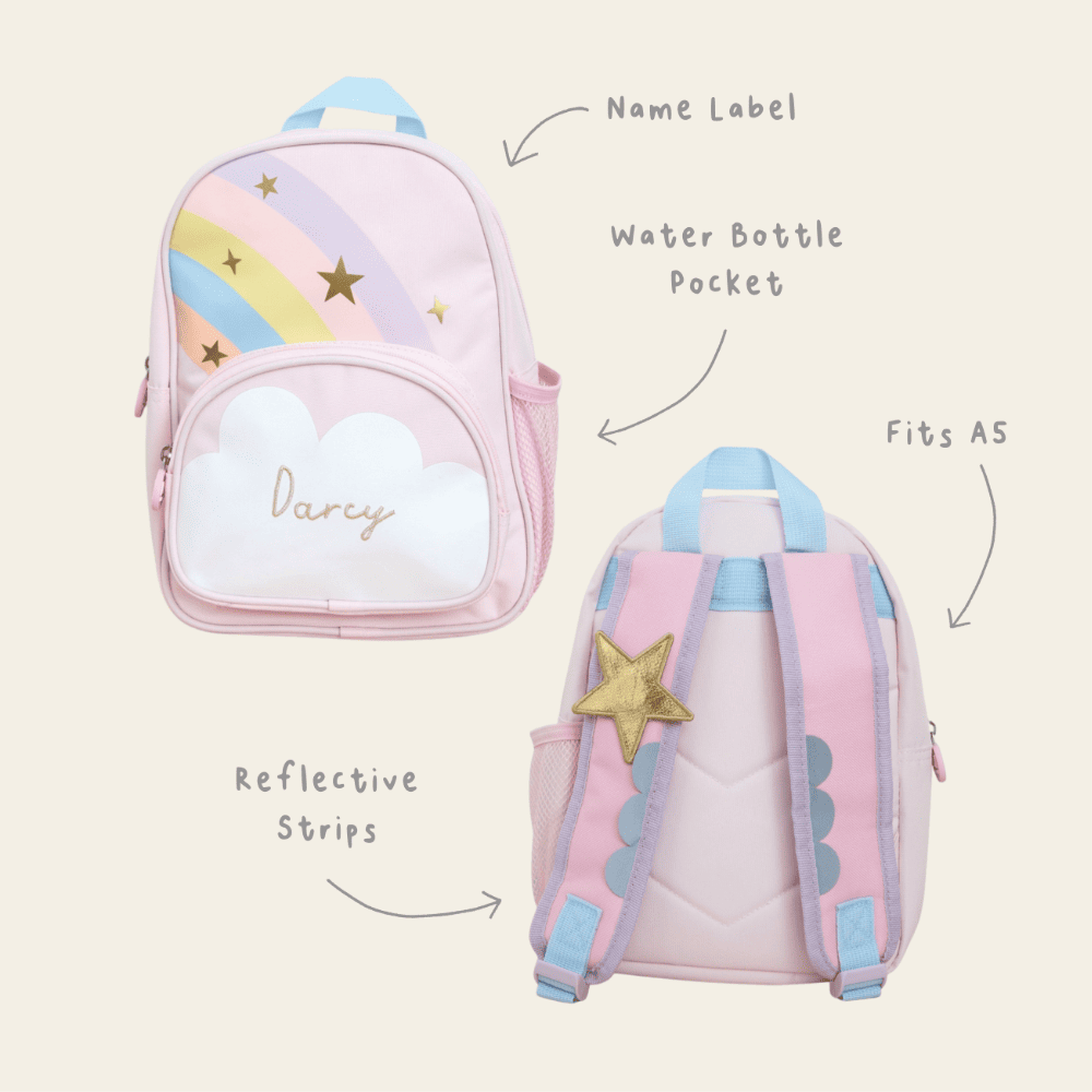 Personalised Rainbow Mini Character Backpack