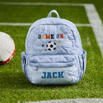 My Kids Personalised Game On Quilted Medium Backpack