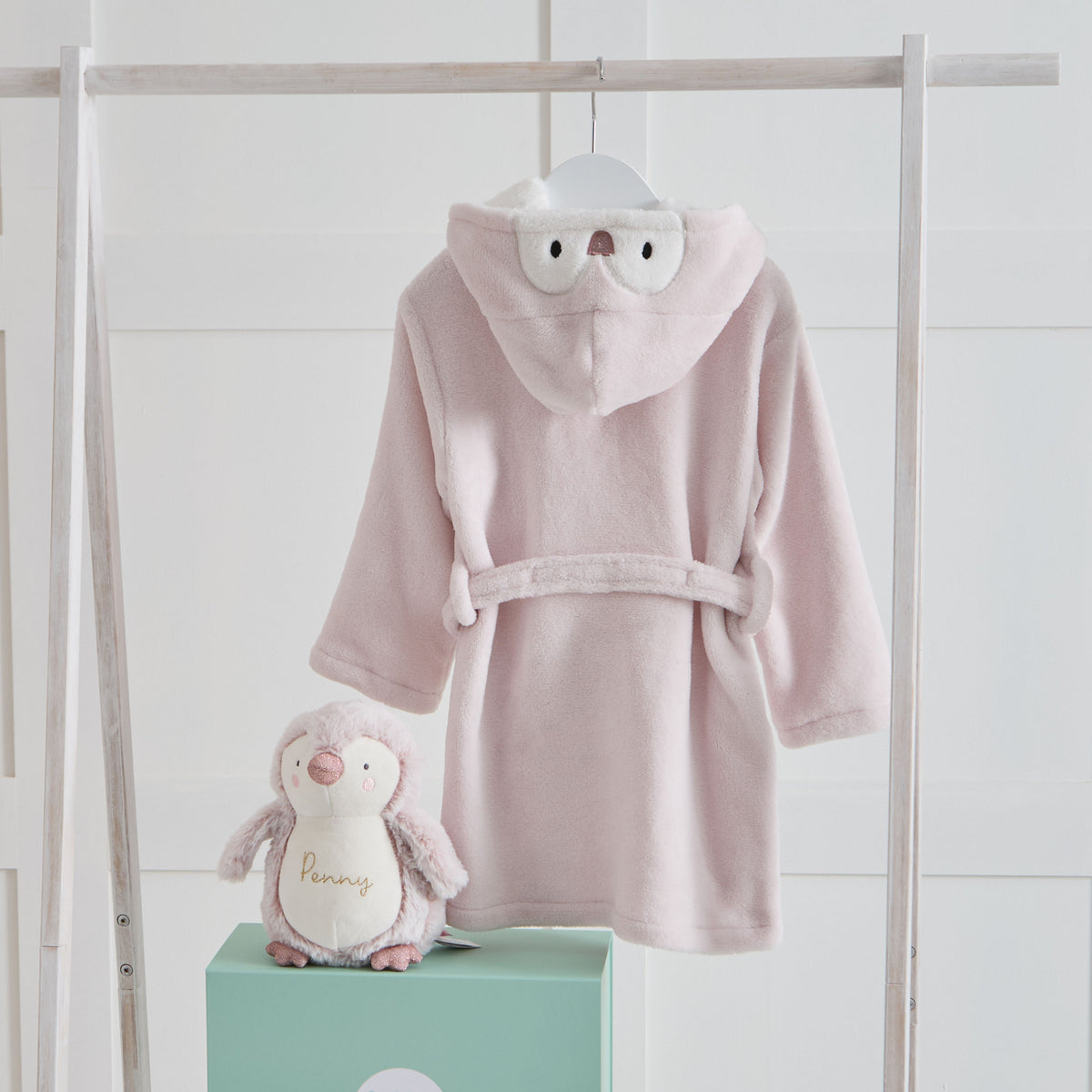 Personalised Pink Penguin Snuggle & Cuddle Gift Set