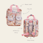 Personalised Pink Floral Safari Grab Handle Mini Backpack 
