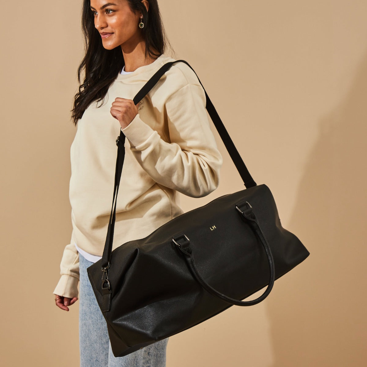 Personalised Black Weekend Holdall Bag by Made Yours