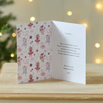 Personalised 1st Christmas Pink Mouse Ballerina Card
