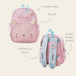 Personalised Pink Bunny Mini Backpack