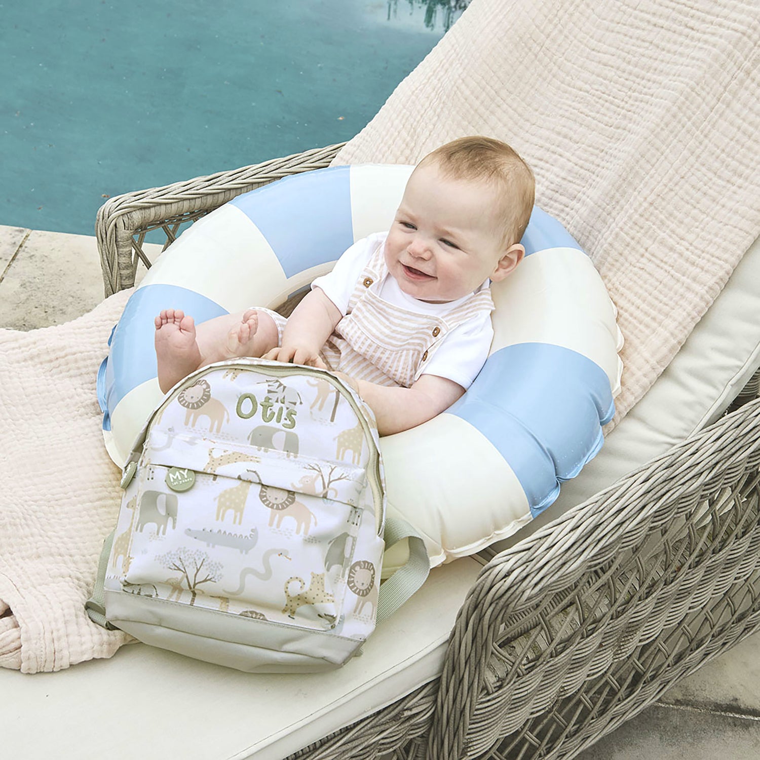 Personalised Neutral Safari Mini Backpack 