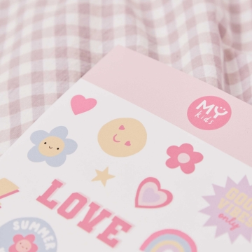 My Kids Personalised Pink Guitar Sticker Sheet