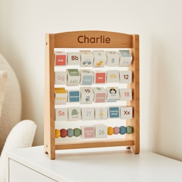 Personalised Wooden Alphabet Abacus Toy FSC®