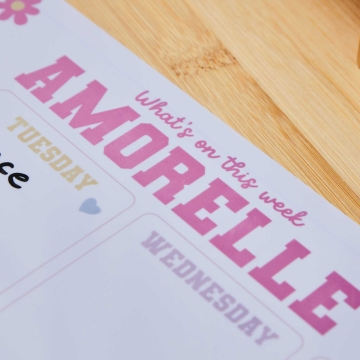 My Kids Personalised Baker Ross Pink Weekly Planner