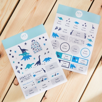 Personalised Dinosaur Sticker Pack