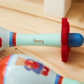 Orange Tree Toys Personalised Wooden Paddington Bear Maracas