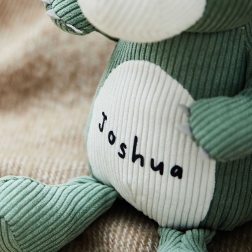 Personalised Green Cord Dragon Soft Toy