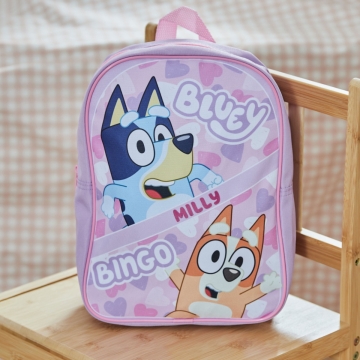 William Lamb Personalised Bluey and Bingo Heart Backpack