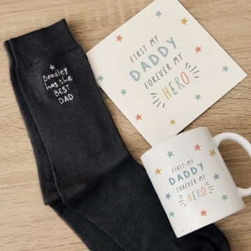 Personalised My Hero Father's Day Sock Gift Set