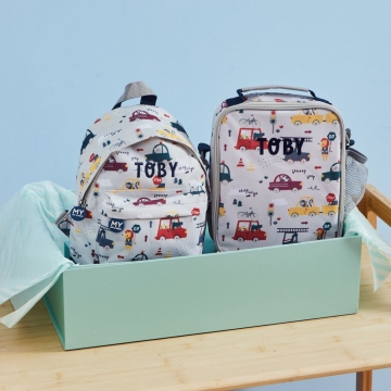 Personalised Going Places Backpack & Lunch Bag Gift Set