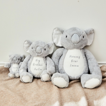 Personalised Koala Plush Toy Family Set