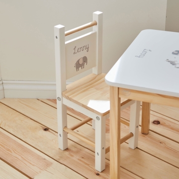 Personalised Born To Be Loved Safari Table and Chairs Set