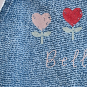 Personalised Three Tulip Short-Leg Dungarees 