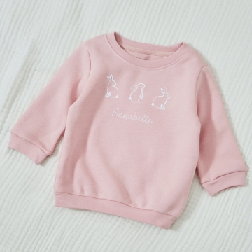 Personalised Bunny Pink Sweatshirt